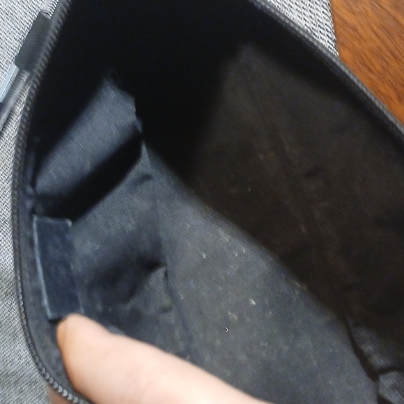 Authentic Gucci Vintage Hand Bag Pouch Purse GG Canvas Leather Black - Picture 13 of 16